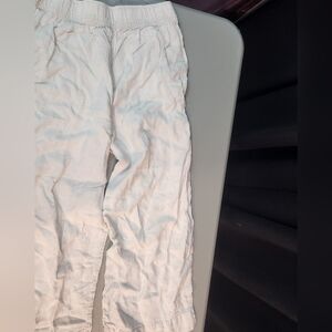 Tahari Beige Linen Ankle & Cropped Pants Small